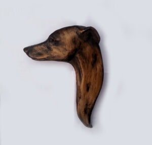 JRWR Wall Plaque Single Whippet-Head