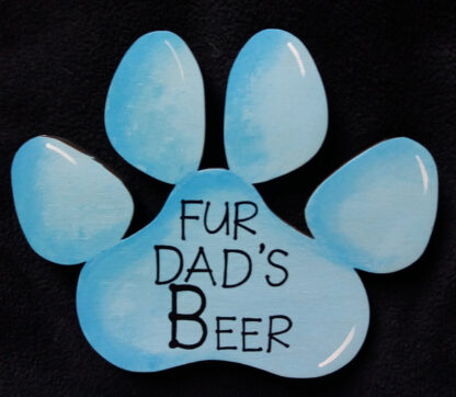 Wooden Coaster - Fur Dad's Beer