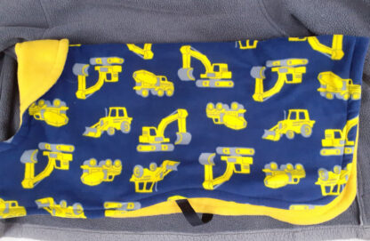Dog Fleece Navy Yellow Diggers With Yellow Lining