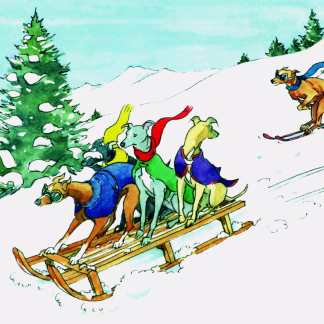 2025 Christmas Card Toboggan
