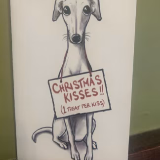 Blank Card Christmas Kisses