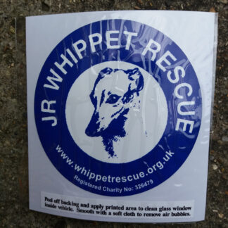 JR Whippet Rescue Car Sticker