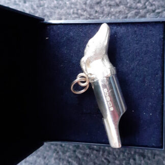 Sterling Silver Whistle with Hound Head