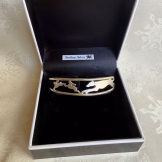 Scoojoo Silver Hound And Hare Bangle
