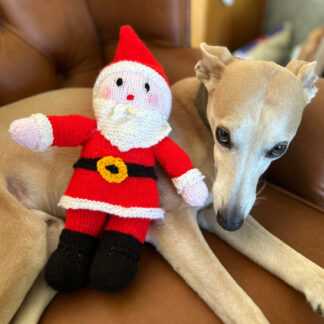 Woollen Santa With A Whippet